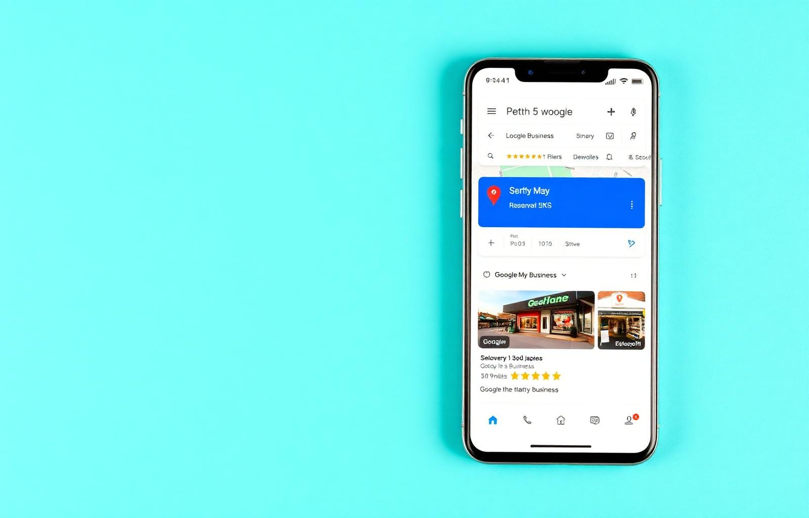 Google My Business listing on smartphone